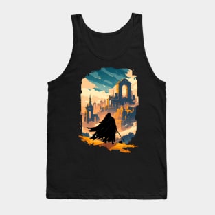 A Lone Ranger at the Threshold of a Lost Realm - Fantasy Tank Top